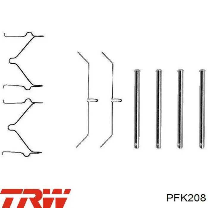 Комплект пружинок крепления дисковых колодок, передних TRW PFK208 цена, от 2.48 USD