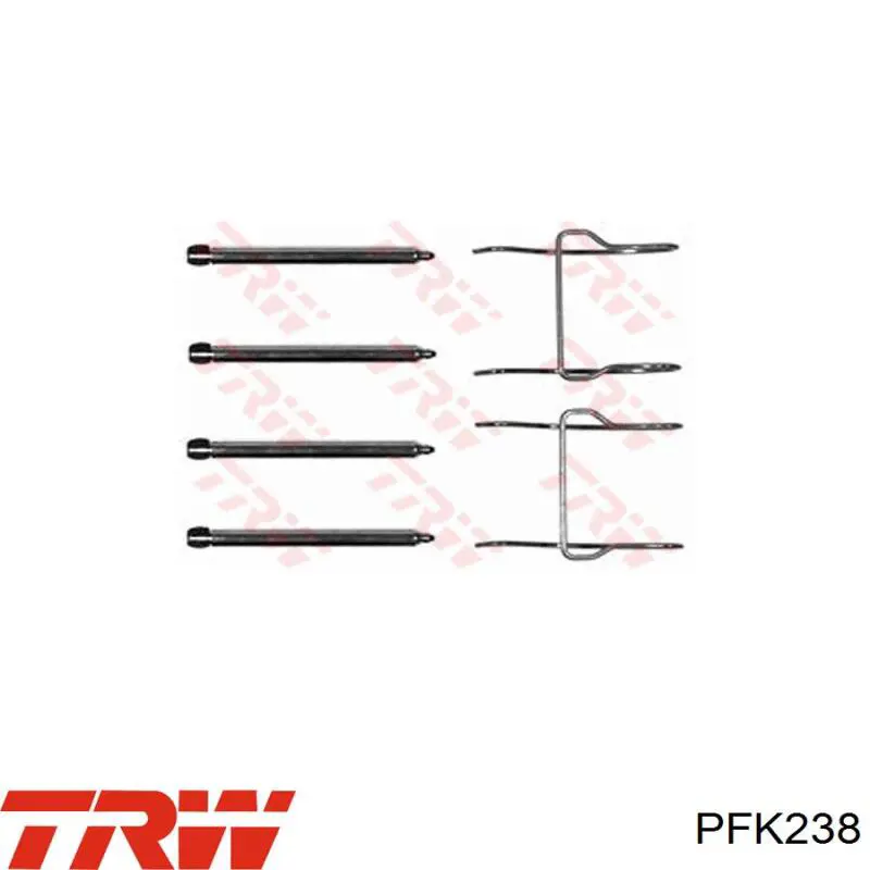 Juego de reparación, pastillas de frenos PFK238 TRW