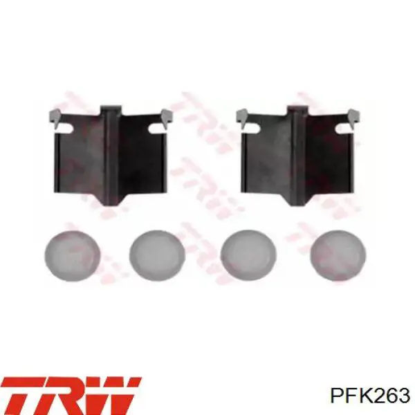 PFK263 TRW комплект пружинок крепления дисковых колодок передних