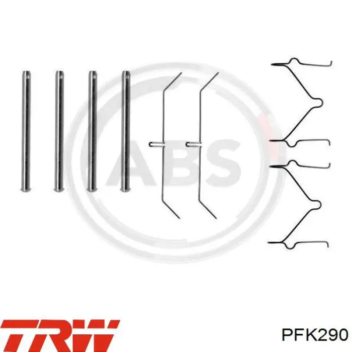 Комплект пружинок крепления дисковых колодок, передних TRW PFK290 цена, от 2.18 USD
