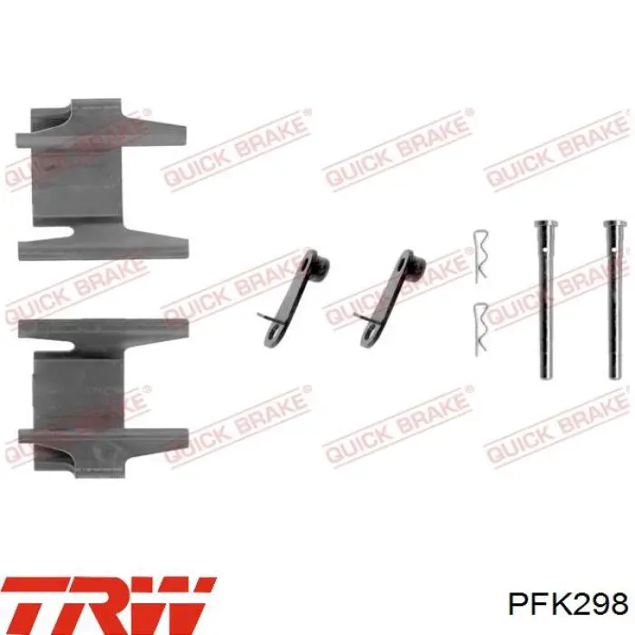 Ремкомплект тормозных колодок PFK298 TRW