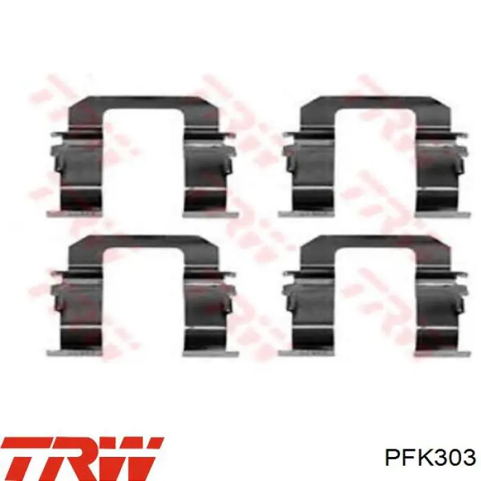 PFK303 TRW комплект пружинок крепления дисковых колодок задних