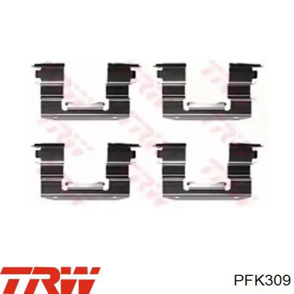 PFK309 TRW комплект пружинок крепления дисковых колодок передних