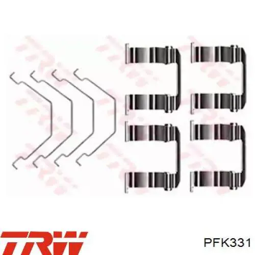 Комплект пружинок крепления дисковых колодок, передних TRW PFK331 цена, от 6.85 USD