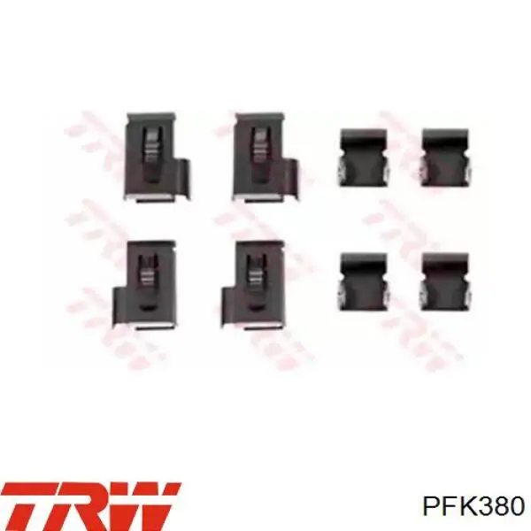 Ремкомплект тормозных колодок TRW PFK380 цена, от 7.65 USD