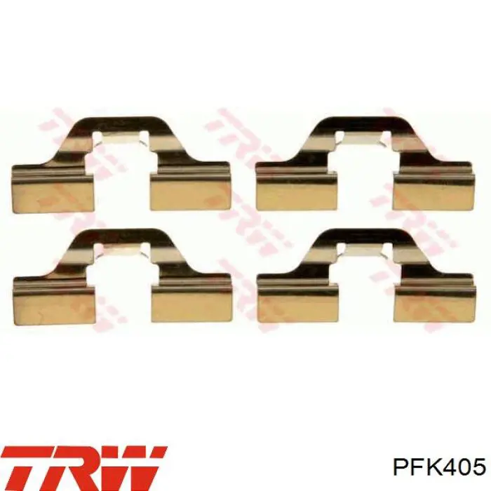 PFK405 TRW комплект пружинок крепления дисковых колодок задних