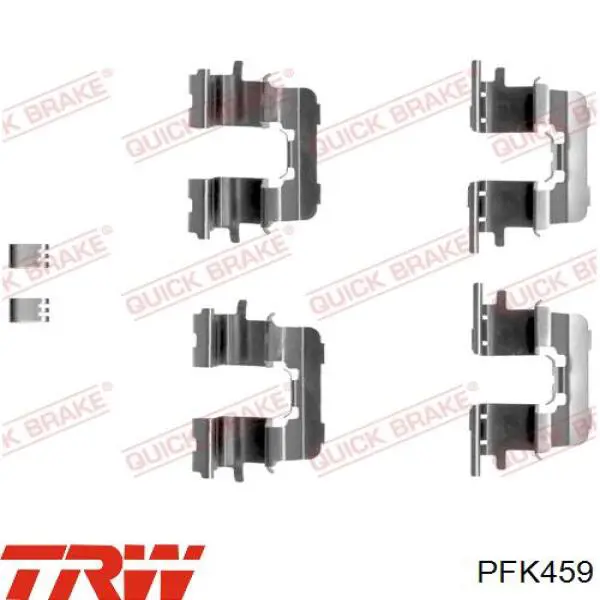 Комплект пружинок крепления дисковых колодок задних PFK459 TRW