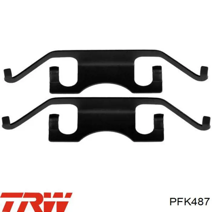 PFK487 TRW комплект пружинок крепления дисковых колодок задних