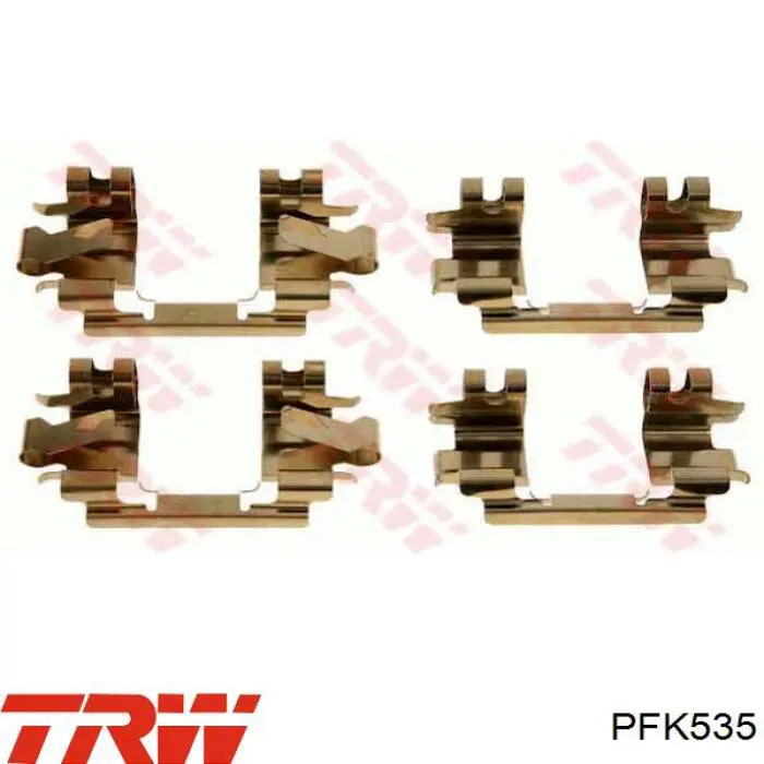 Ремкомплект тормозных колодок PFK535 TRW