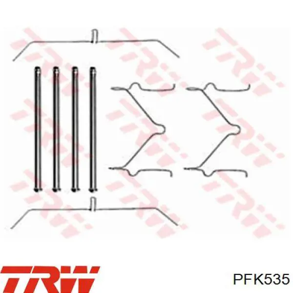 Ремкомплект тормозных колодок TRW PFK535