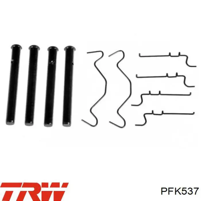 PFK537 TRW комплект пружинок крепления дисковых колодок задних