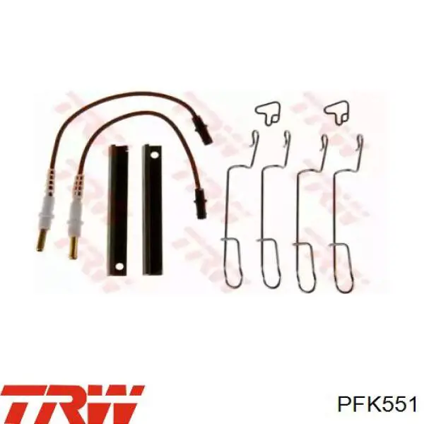 Комплект пружинок крепления дисковых колодок задних TRW PFK551
