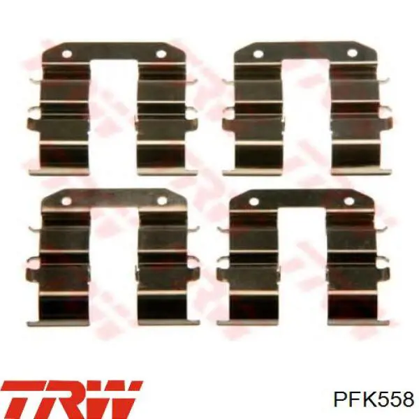 Комплект пружинок крепления передних дисковых колодок TRW PFK558