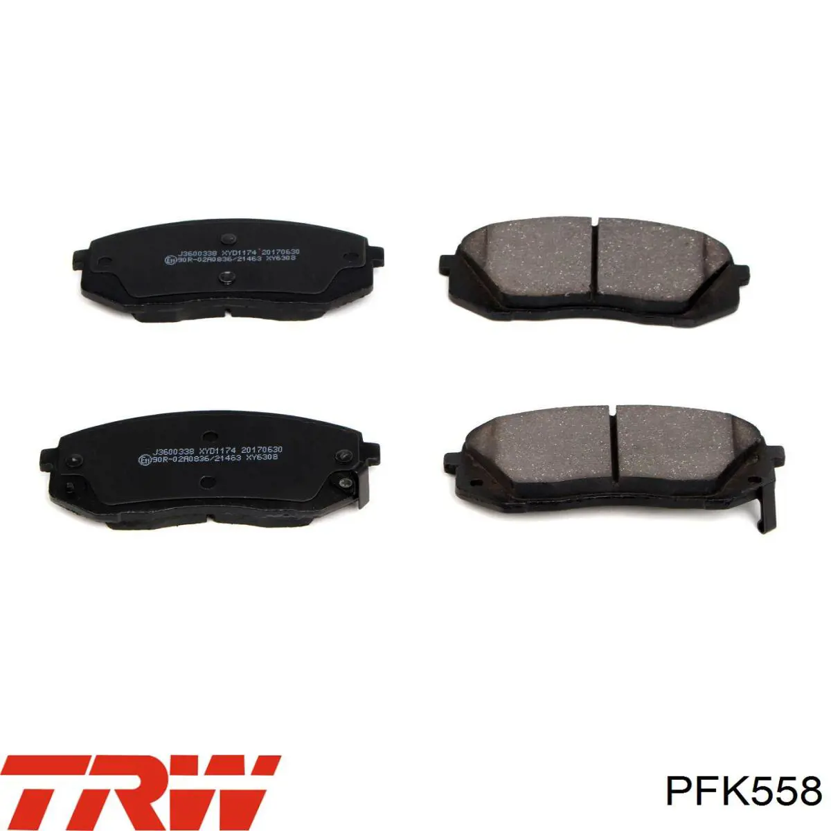 Комплект пружинок крепления дисковых колодок передних PFK558 TRW