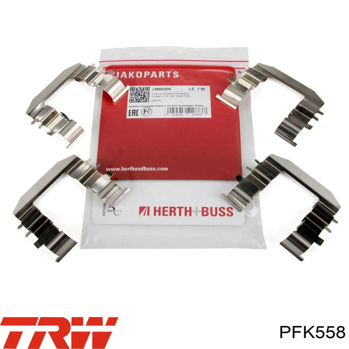 Комплект пружинок крепления дисковых колодок, передних TRW PFK558 цена, от 6.99 USD