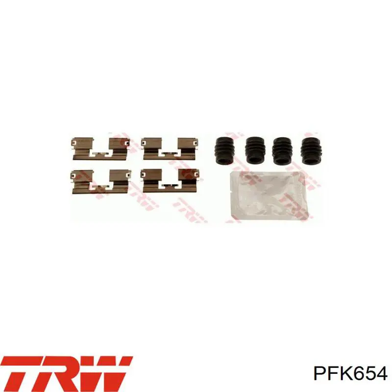 Комплект пружинок крепления дисковых колодок задних TRW PFK654 цена, от 10.10 USD