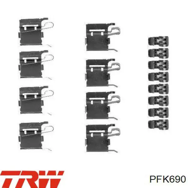 Ремкомплект тормозных колодок TRW PFK690 цена, от 16.74 USD