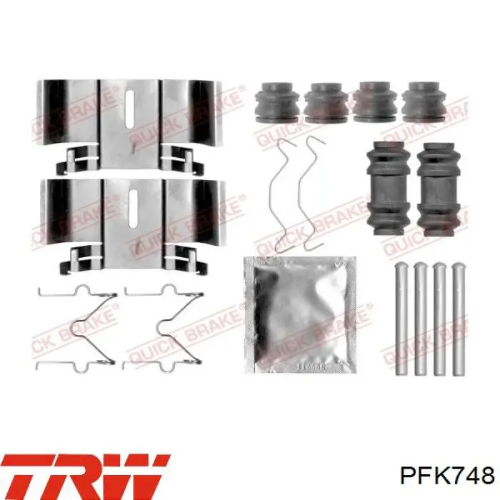 Ремкомплект тормозов задних TRW PFK748 цена, от 13.05 USD