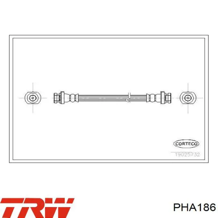 Задний тормозной шланг PHA186 TRW