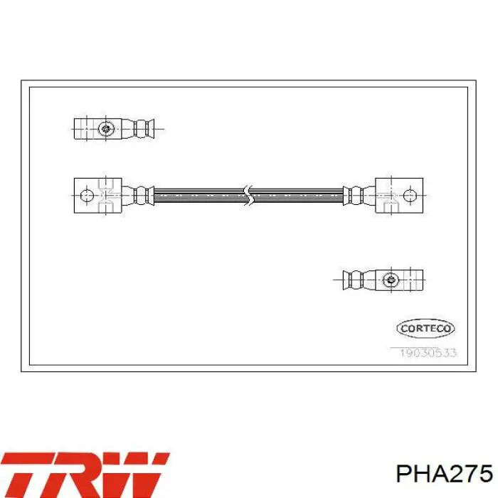 Шланг тормозной передний левый PHA275 TRW