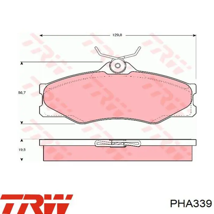 Шланг тормозной передний TRW PHA339
