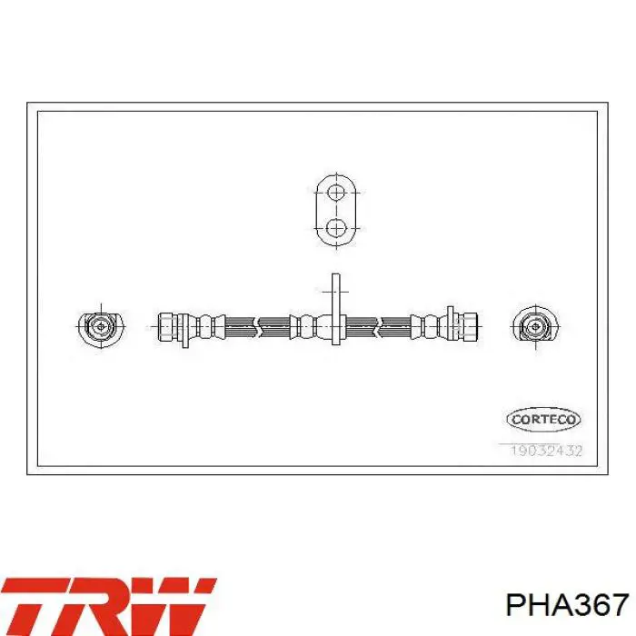 Шланг тормозной задний правый PHA367 TRW