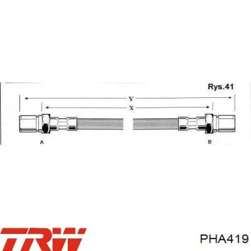 Купить PHA419 TRW Задний тормозной шланг