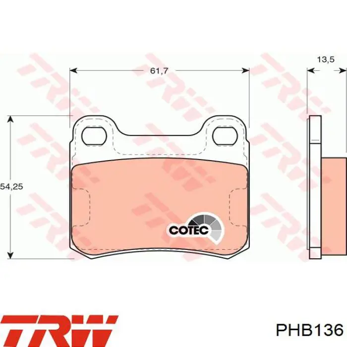 Шланг тормозной передний TRW PHB136