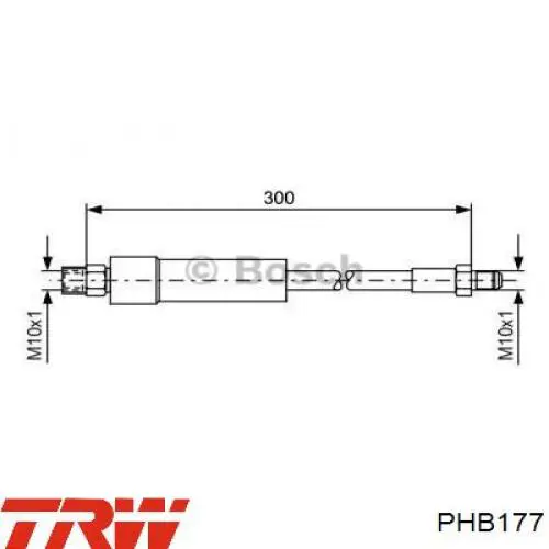 Задний тормозной шланг PHB177 TRW
