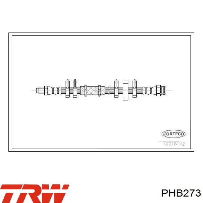 Шланг тормозной передний PHB273 TRW