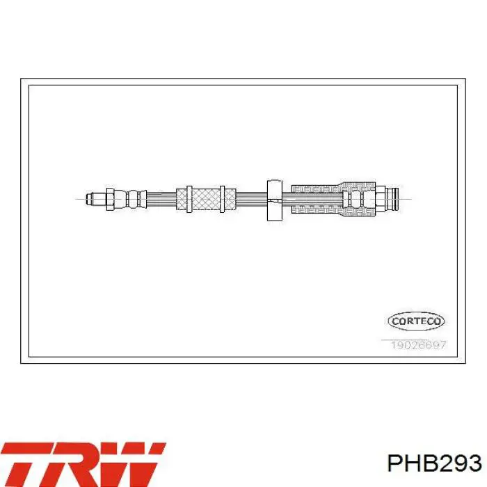 Купить PHB293 TRW Шланг тормозной передний