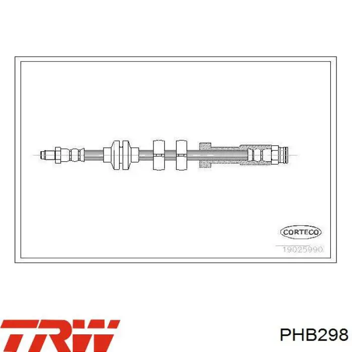 Шланг тормозной передний правый PHB298 TRW