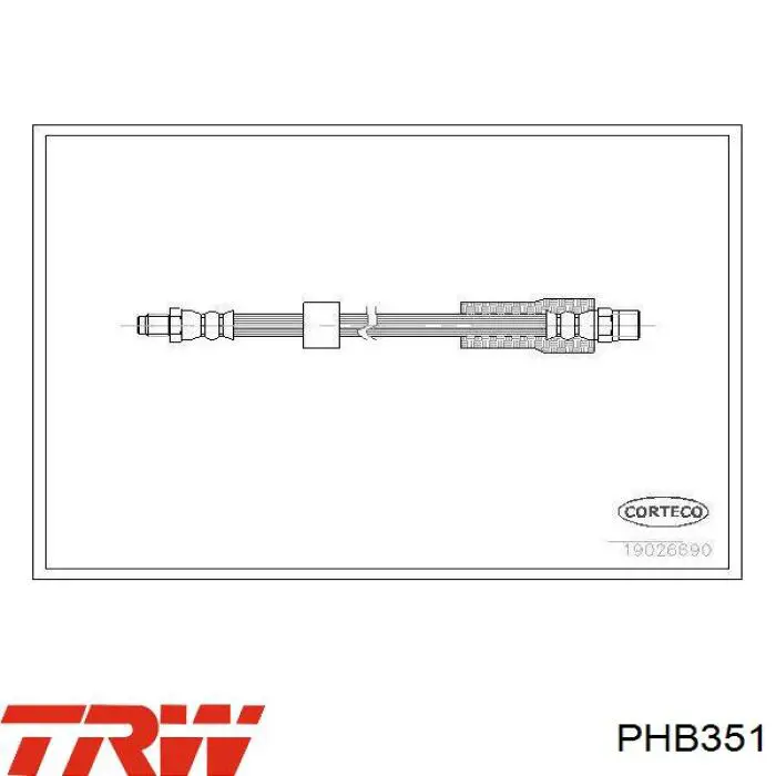 Купить PHB351 TRW Задний тормозной шланг