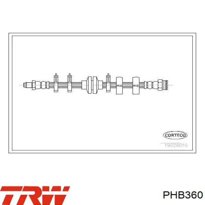 Задний тормозной шланг PHB360 TRW