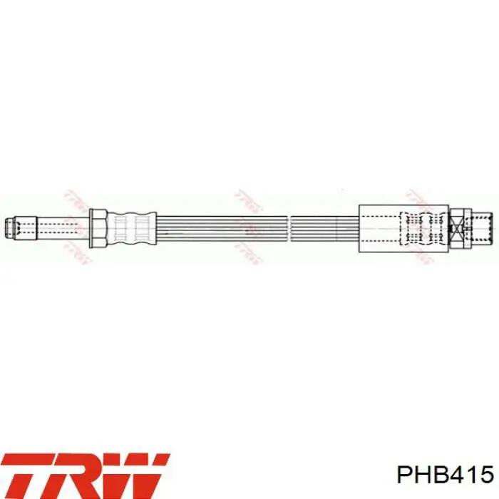 PHB415 TRW шланг тормозной задний