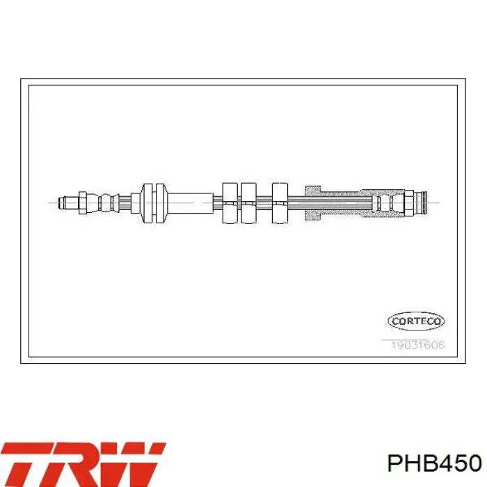 Купить PHB450 TRW Шланг тормозной передний
