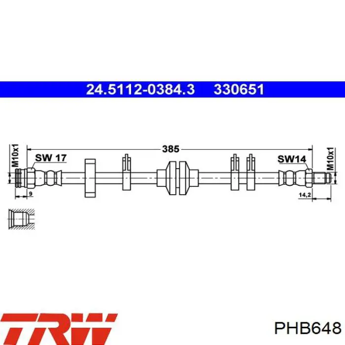 Шланг тормозной передний Quick Brake 32954 цена, от 4.07 USD