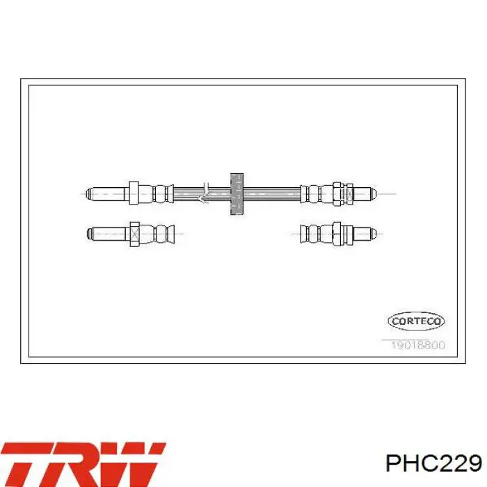 Шланг тормозной задний левый PHC229 TRW