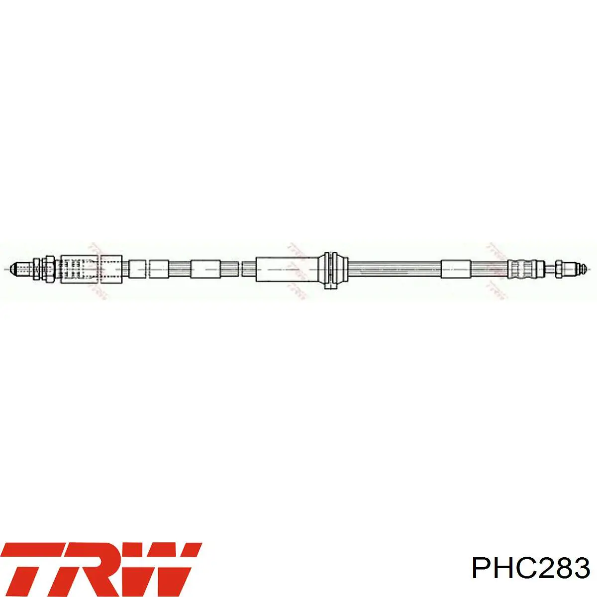 PHC283 TRW шланг тормозной передний левый