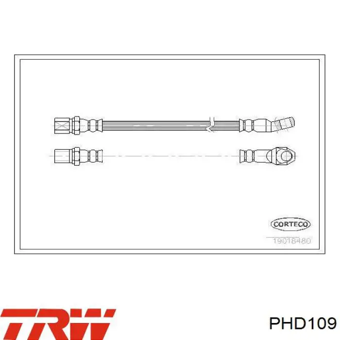 Шланг тормозной передний PHD109 TRW