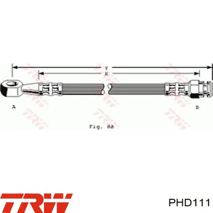 PHD111 TRW шланг тормозной задний