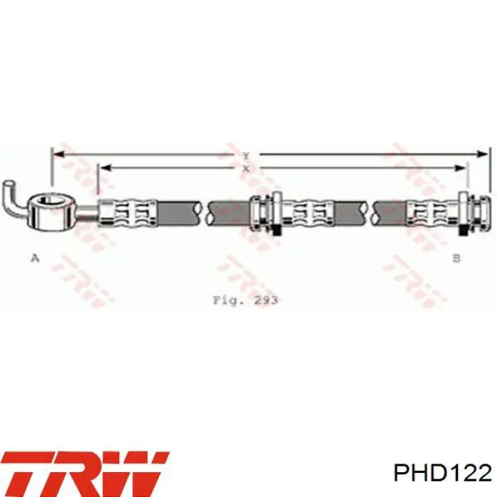 Шланг тормозной передний PHD122 TRW