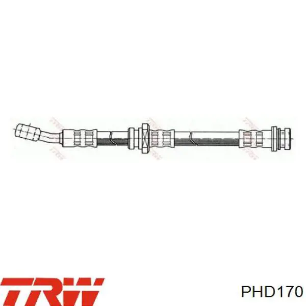PHD170 TRW шланг тормозной передний