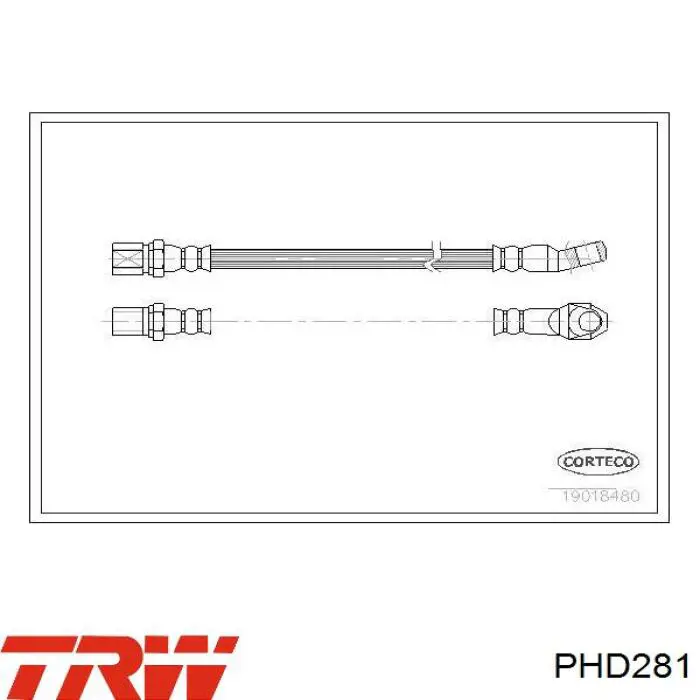 Latiguillo de freno delantero PHD281 TRW