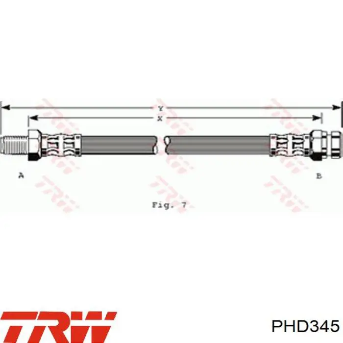 Шланг тормозной передний PHD345 TRW