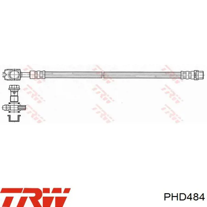 Задний тормозной шланг PHD484 TRW