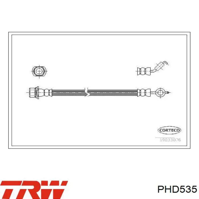 Купить PHD535 TRW Задний тормозной шланг