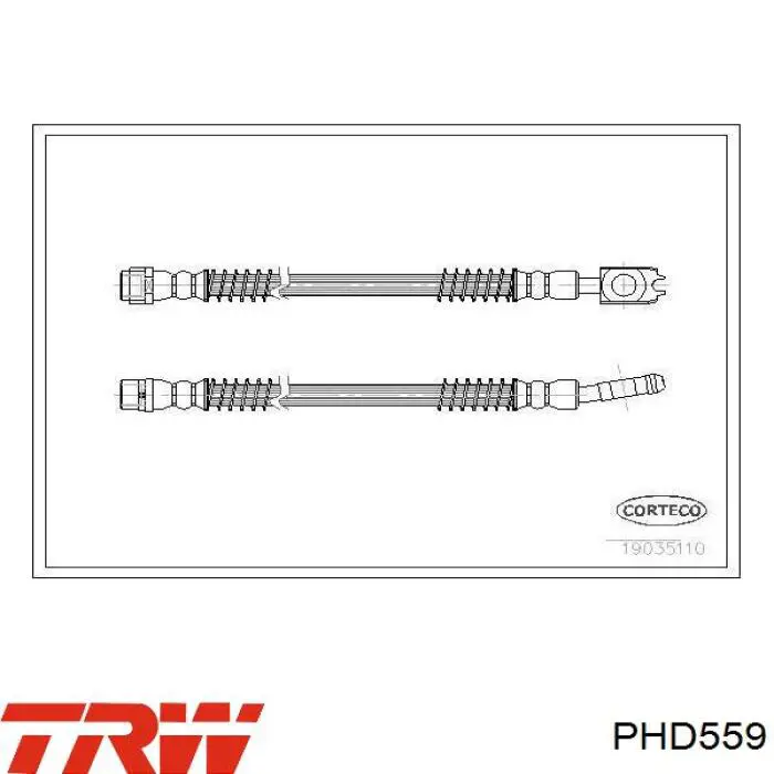 Купить PHD559 TRW Задний тормозной шланг