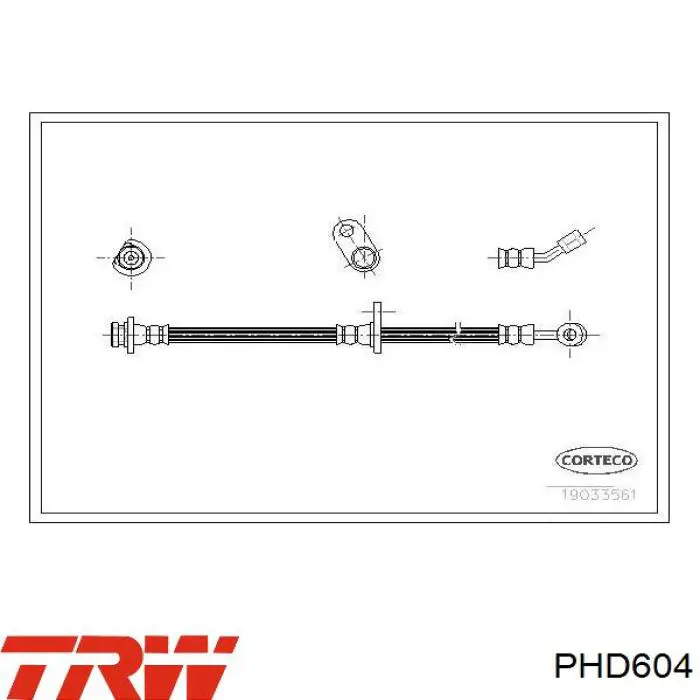 Шланг тормозной задний левый TRW PHD604
