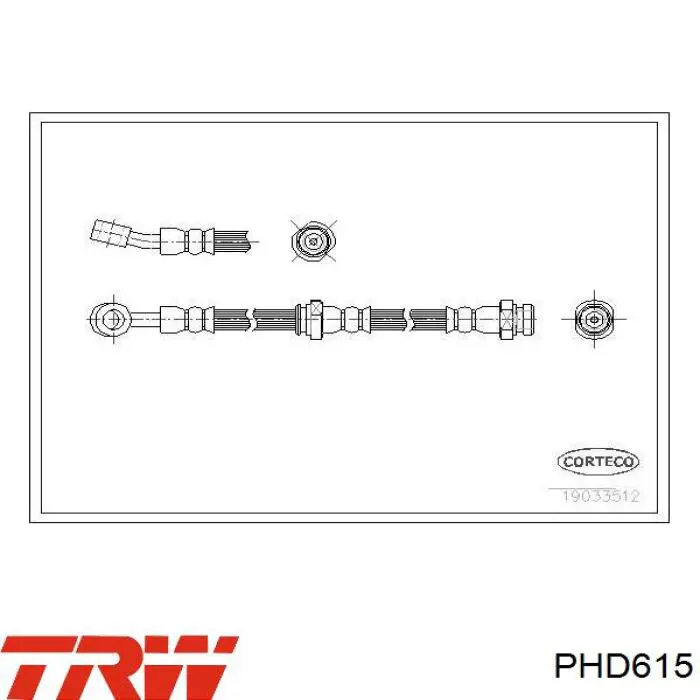 Передний правый тормозной шланг Hyundai/Kia 5881126020